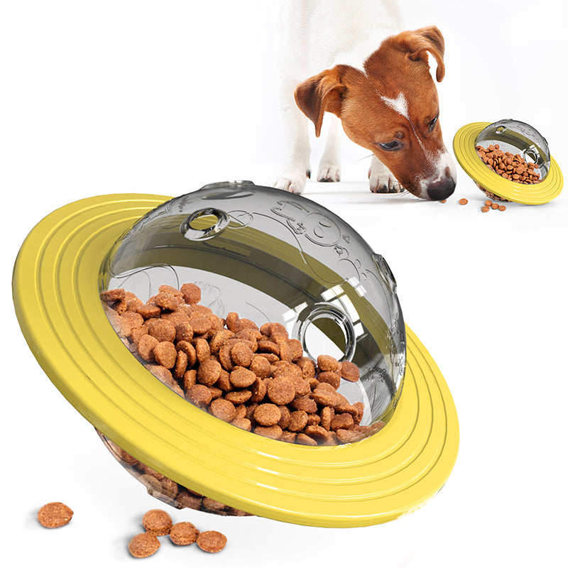 Flying Saucer Treat Dispenser Chew Toy